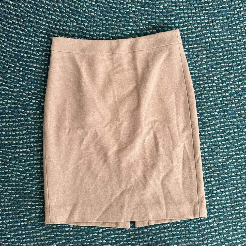 J. Crew Tan Pencil Skirt Knee-Length Workwear